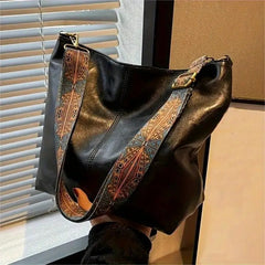 Women'S Shoulder Bag, Vintage Wide Strap Crossbody