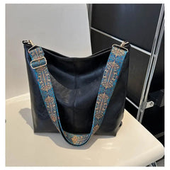 Women'S Shoulder Bag, Vintage Wide Strap Crossbody