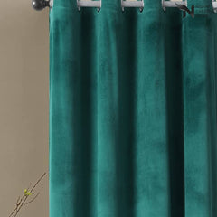 Velvet Curtains Pack of 2 Plain  Design 030