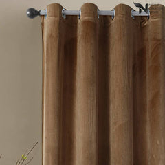 Velvet Curtains Pack of 2 Plain  Design 031